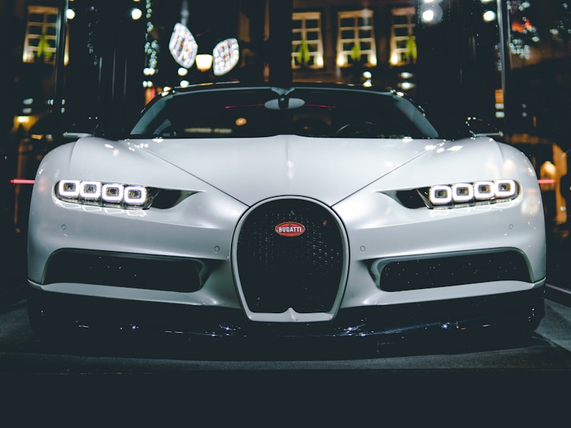 Luxury car with a perfect finish in a tropical setting